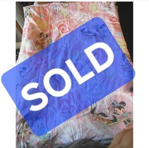 Disney VTG 90s Minnie Mouse Reversible Comforter Twin Daisy Duck Hearts Walt Dis